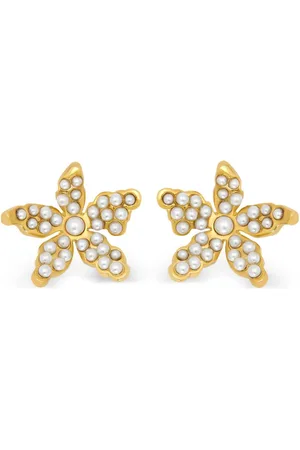Oscar de la Renta Pavé Pearl Flower earrings