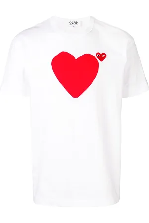 Comme des Garçons Logo heart printed T-shirt