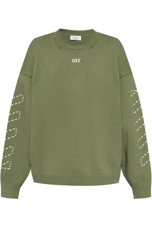 OFF-WHITE Embroidered-logo knitted jumper