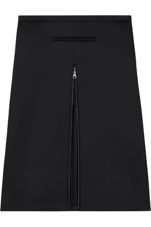 Courrèges Zip-detail satin midi skirt