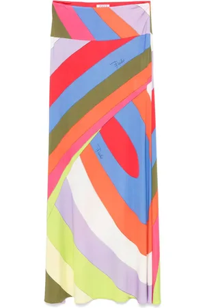 Puccini Iride-print maxi skirt