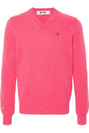 Comme des Garçons Heart-patch wool jumper