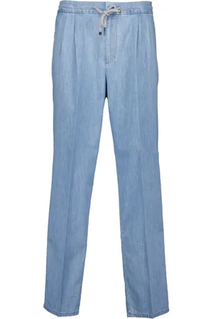 Brunello Cucinelli Straight-leg dyed-cotton trousers