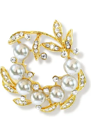 Hzmer Jewelry Faux-pearl brooch