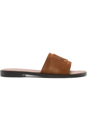 Dolce & Gabbana Cut-out-logo suede sandals