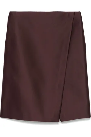 Serafini Satin wrap mini skirt
