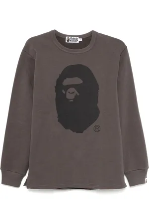 A Bathing Ape Ape head brushed-cotton sweatshirt