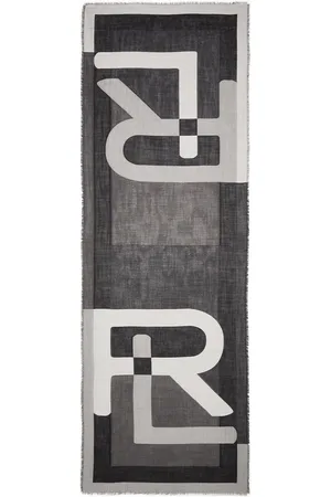 Ralph Lauren Intarsia knit-logo scarf