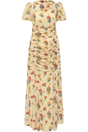 De La Vali Floral-print maxi dress