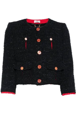 Elisabetta Franchi Cropped tweed jacket
