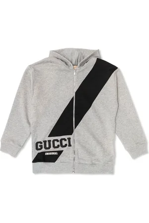 Gucci Logo-embroidered cotton hoodie
