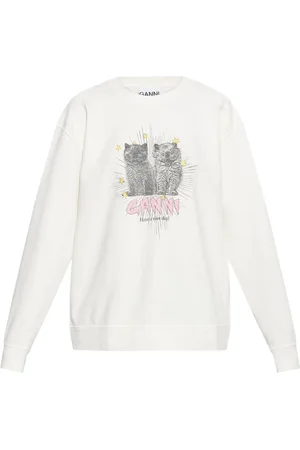 Ganni Cats-print sweatshirt