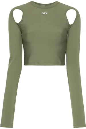OFF-WHITE Logo-print cropped top