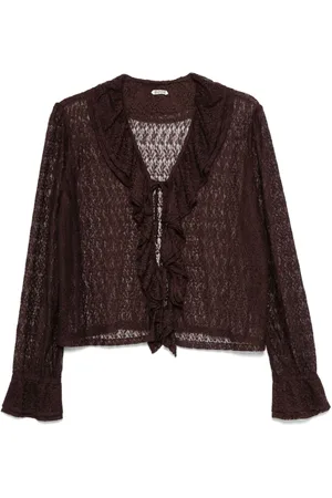 BODE Lace flounce shirt
