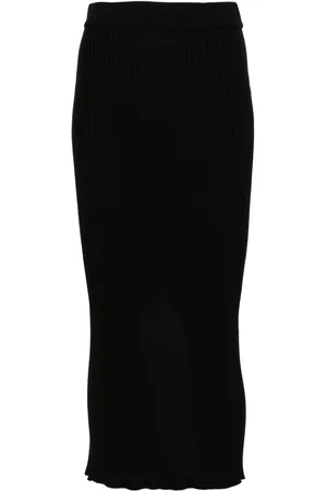 MRZ Ribbed-knit midi skirt