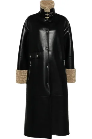 Nanushka Faux-shearling-trim coat