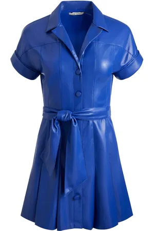 ALICE+OLIVIA Shirley short-sleeved pleated shirt dress