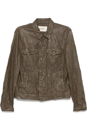 Zadig & Voltaire Crinckled leather jacket