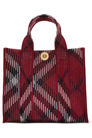 Burberry Mini check knitted tote bag