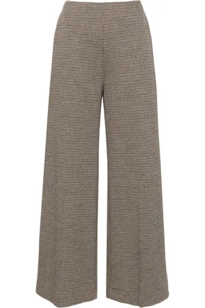 Harris Wharf London Tattersall-check flared trousers