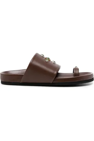 Madison.Maison Tyche Chocolate Toe Ring Sandals