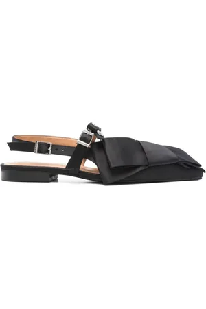 Ganni Big Bow slingback ballerinas