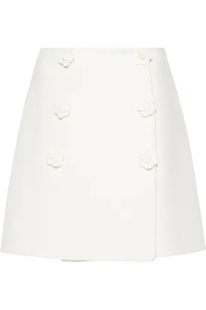 ERMANNO SCERVINO Floral-appliqué mini skirt