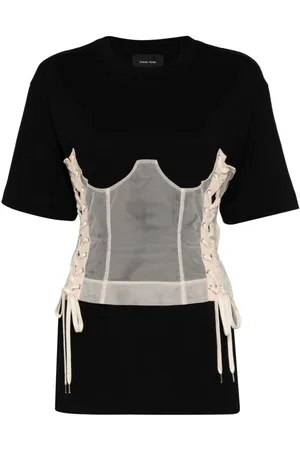 Simone Rocha Corset-insert short-sleeve T-shirt
