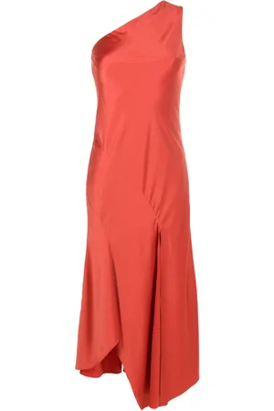 Lethicia Bronstein One-shoulder satin-finish dress