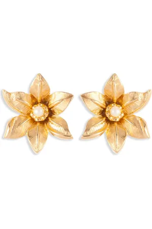 Nina Ricci 1980s pre-owned floral motif clip-on earrings
