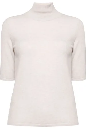 N.PEAL Mock-neck knitted top