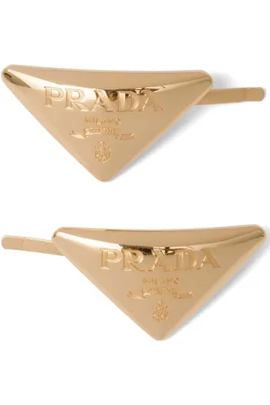 Prada Triangle-logo hair clips (set of two)