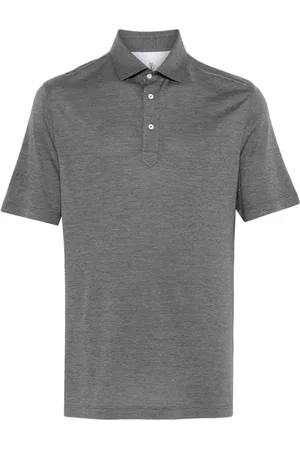 Brunello Cucinelli Mélange-effect polo shirt