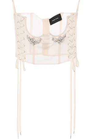 Simone Rocha Crystal-embellished lace-up corset