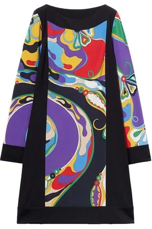 Puccini Orchidee-print mini dress