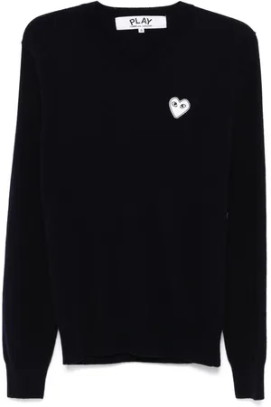 Comme des Garçons Heart-embroidered sweater