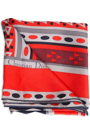 Dior 1970s geometric-print scarf