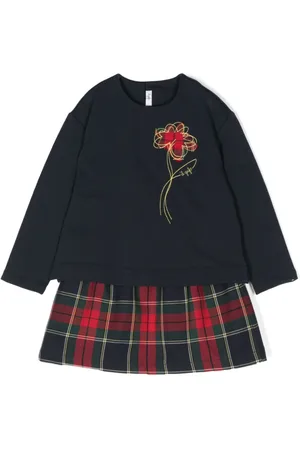 Il gufo Cotton-fleece tartan set