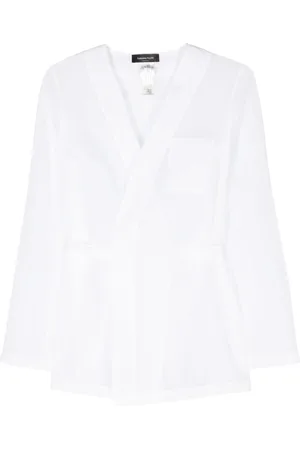 Fabiana Filippi V-neck muslin wrap jacket