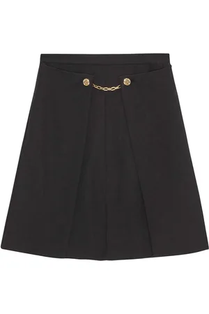 Ganni Tailored twill midi skirt