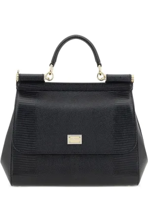 Dolce & Gabbana Large Sicily iguana-print top-handle bag