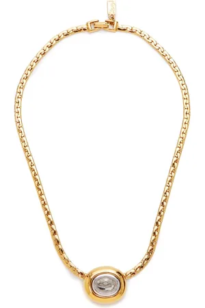Saint Laurent Rhinestone pendant necklace