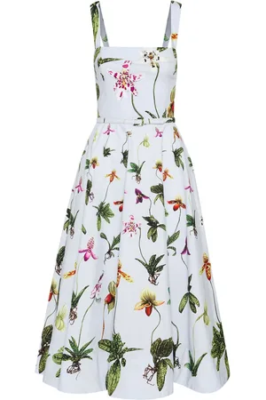 Oscar de la Renta Orchid poplin tank dress