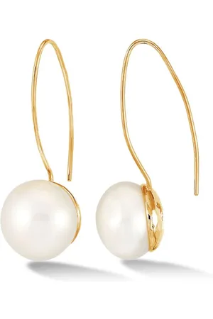 Dower and Hall Timeless 14mm Long White Pearl Earrings