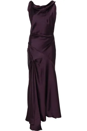 Victoria Beckham Asymmetric draped maxi dress