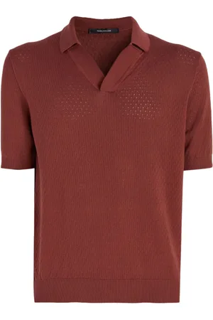 TAGLIATORE Textured-finish polo shirt