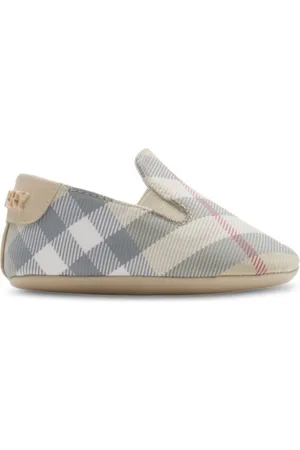 Burberry Check-print crib shoes