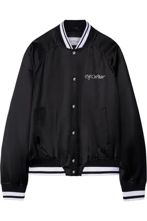 OFF-WHITE College satin bomber jacket