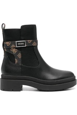 Guess 4G-motif leather ankle boots