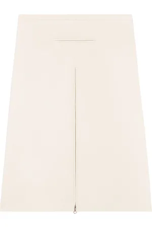 Courrèges Layered front-zip midi skirt